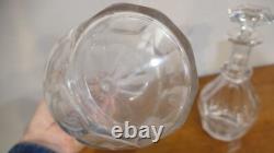 Pair of Cut Crystal Carafes with Flat Sides, Baccarat, 19th Century