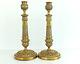 Pair Of Empire Gilt Bronze Guilloché Candlesticks Early 19th Century