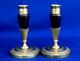 Pair Of Empire Period Gilded And Patinated Bronze Toilet Candlesticks 19th Century