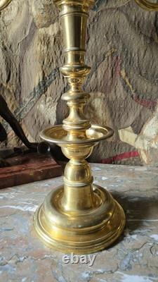 Pair of Gilded Bronze Candelabra, 19th Century