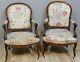 Pair Of Louis Xv Armchairs In Solid Rosewood, Napoleon Iii Era, 19th Century