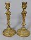 Pair Of Louis Xv Rocaille Style Gilded Bronze Candelabra, 19th Century