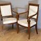 Pair Of Restoration Armchairs In Walnut, Cross Model, Early 19th Century Period