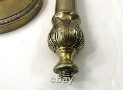 Pair of antique bronze candlesticks / torches from the EMPIRE period 19th century 28 cm