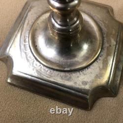 Pair of antique candlesticks from the Louis XIII period in bronze 17th century