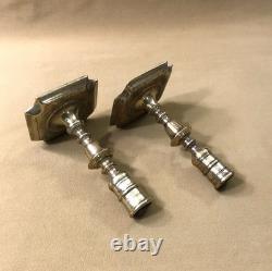 Pair of antique candlesticks from the Louis XIII period in bronze 17th century