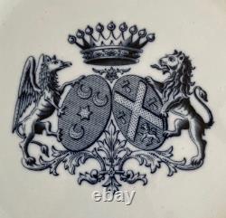 Pair of antique fine earthenware plates, late 19th century, circa 1880