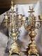 Pair Of Brass Candelabra With Five Lights. Late 19th Century. 52 Cm