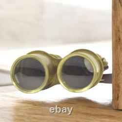 Pair of brass marine binoculars, late 19th century