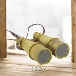 Pair of brass marine binoculars, late 19th century