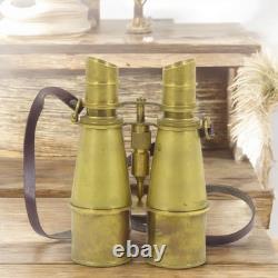 Pair of brass marine binoculars, late 19th century
