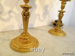 Pair of bronze candelabra, 19th century, perfect condition, several heights available