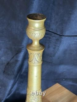 Pair of bronze candlesticks Directoire Period Late 18th Century