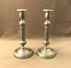 Pair Of Candlesticks / Candelabra From The Empire Restoration Period In 19th Century Bronze