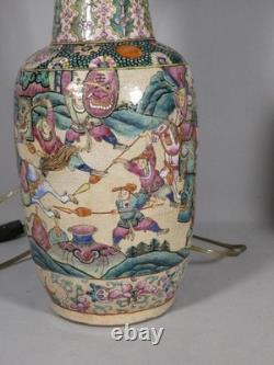 Pair of ceramic lamp vases from China, late 19th century