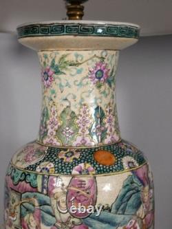 Pair of ceramic lamp vases from China, late 19th century