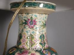 Pair of ceramic lamp vases from China, late 19th century