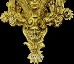 Pair of important gilded bronze wall sconces, Louis XVI style, 19th century