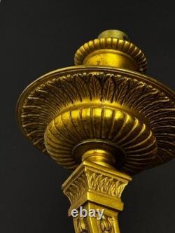 Pair of important gilded bronze wall sconces, Louis XVI style, 19th century Pair of important gilded bronze wall sconces, Louis XVI style, 19th century