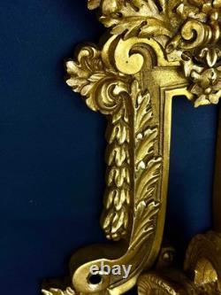 Pair of important gilded bronze wall sconces, Louis XVI style, 19th century