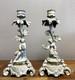 Pair Of Lacquered Bronze Candle Holders, 19th Century, Circa 1880