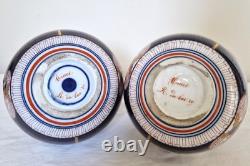 Pair of very beautiful porcelain vases signed Tinet in Paris, 19th century.