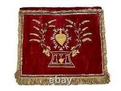 Paramentic Sailing Of Calice Religion Sacred Heart Embroidery Church Age 19th