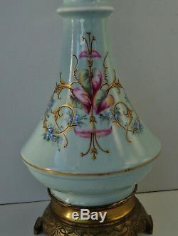 Paris Paris Porcelain Oil Lamp From The 19th Napoleon III Period