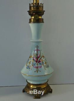 Paris Paris Porcelain Oil Lamp From The 19th Napoleon III Period