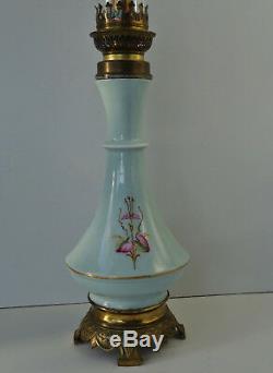 Paris Paris Porcelain Oil Lamp From The 19th Napoleon III Period