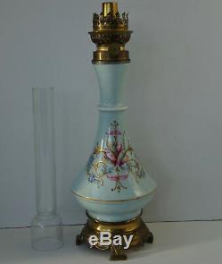 Paris Paris Porcelain Oil Lamp From The 19th Napoleon III Period