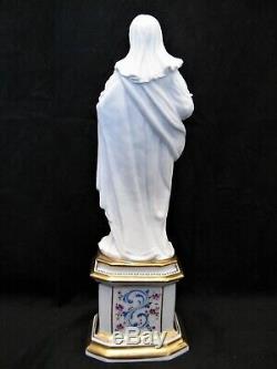 Paris Porcelain Sculpture Old Virgin And Child Era Nineteenth Century