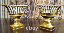 Paris porcelains / pair of altar bowls / decorative vases, 19th century