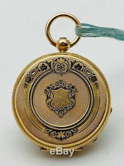 Pass Watch 18k Gold Inlaid Decoration Era XIX To Restore