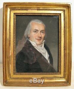 Pastel Portrait Of A Man Restoration Period Nineteenth Century