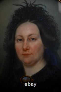 Pastel Portrait of a Woman, 19th Century, Gilded Frame, Napoleon III Style