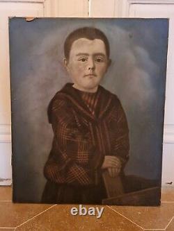 Pastel Representing A Boy, Late 19th Century