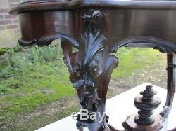 Pedestal Nineteenth Century Fiddle Rosewood Napoleon III