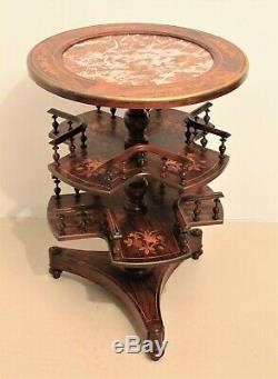 Pedestal Revolving Bookcase Rosewood Charles X Era Nineteenth Century