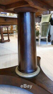 Pedestal Time Empire Mahogany And Marble, Early Nineteenth