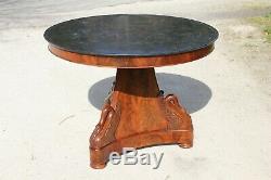 Pedestal With Swan Neck Empire Period Mahogany Early Nineteenth Century