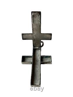 Pendant Cross Reliquary Silver Religion Epoque XIX Antique Cross Reliquary