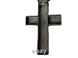 Pendant Cross Reliquary Silver Religion Epoque XIX Antique Cross Reliquary