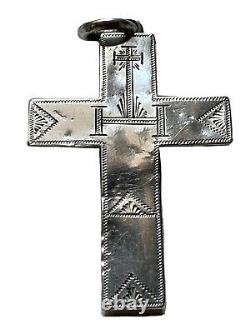 Pendant Cross Reliquary Silver Religion Epoque XIX Antique Cross Reliquary