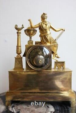 Pendule At The Astronomy Period Empire 19th Century