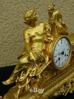 Pendulum Somewhat Dated Gilt Bronze Charles X Clock Nineteenth