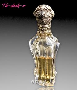 Perfume Bottle Silver Crystal 19th Century