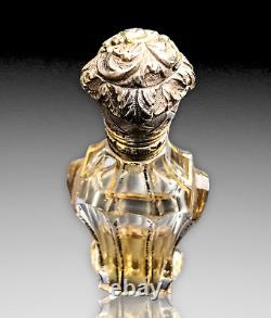 Perfume Bottle Silver Crystal 19th Century