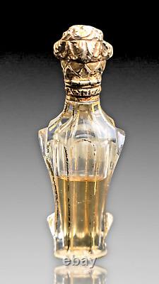 Perfume Bottle Silver Crystal 19th Century