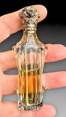 Perfume Bottle Silver Crystal 19th Century